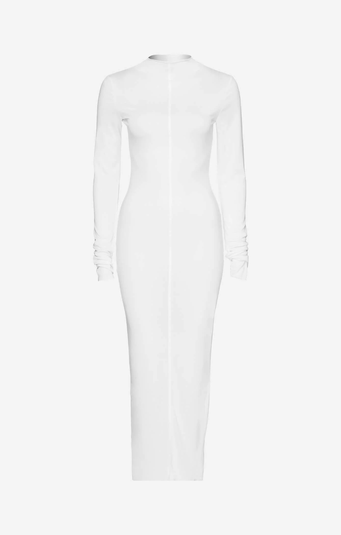 THE MODAL L/S MIDI DRESS - WHITE - Image 6
