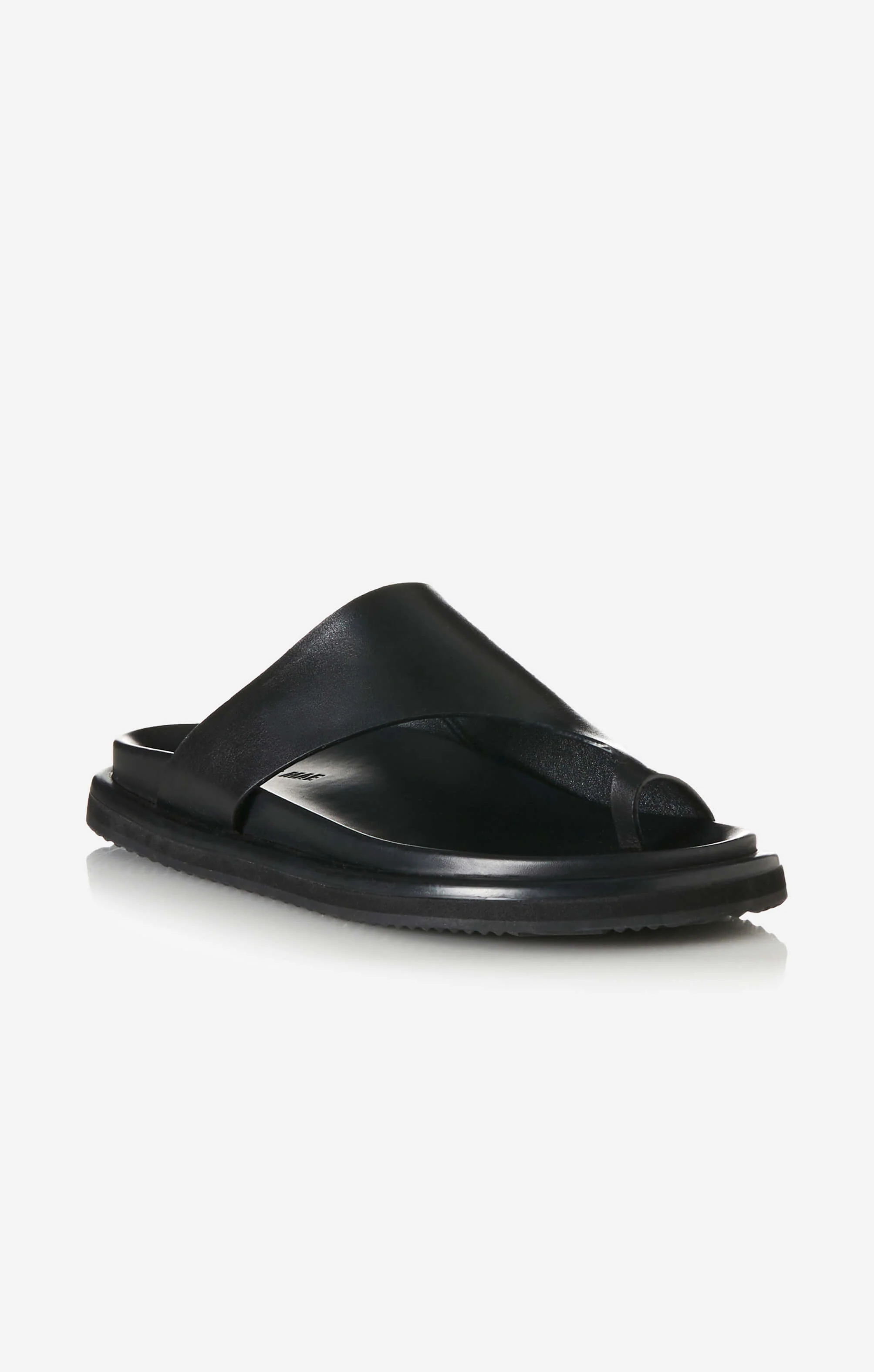THE PARKS SLIDE - BLACK LEATHER