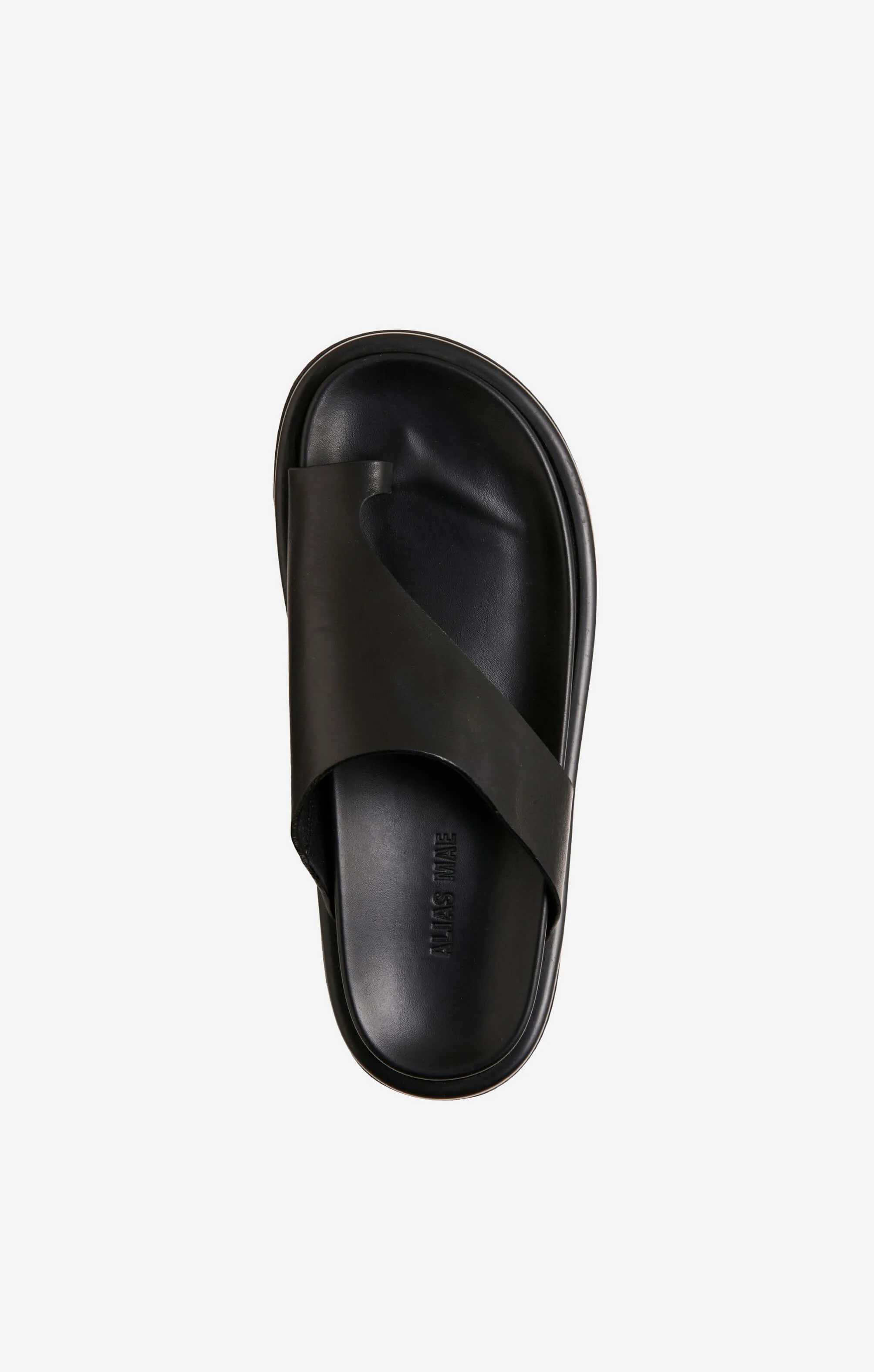 THE PARKS SLIDE - BLACK LEATHER - Image 2