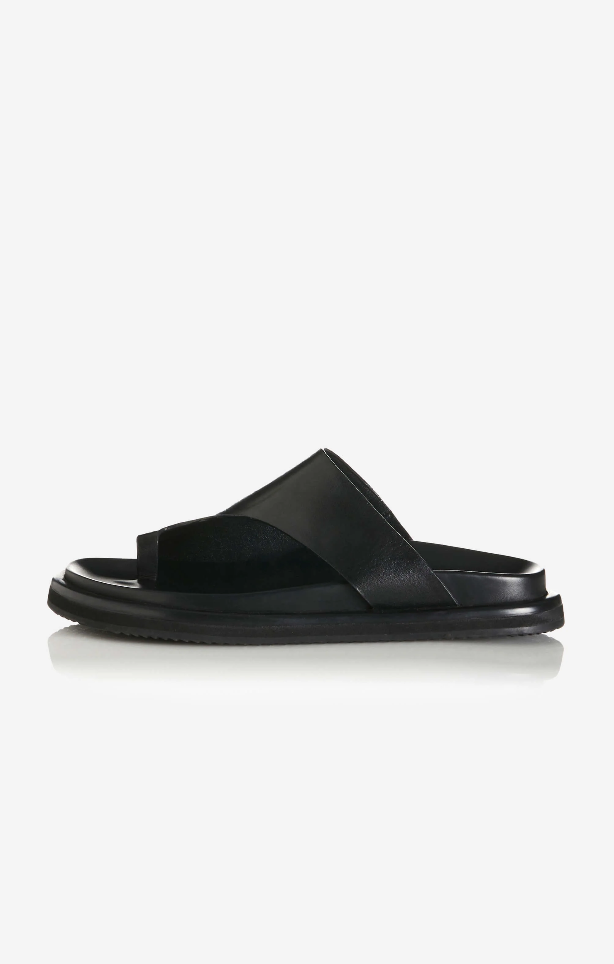 THE PARKS SLIDE - BLACK LEATHER - Image 3