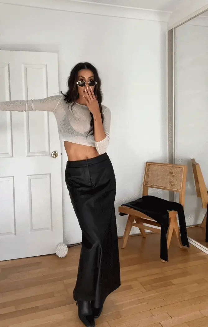 THE PEBBLED™ LOW RISE MAXI SKIRT - Image 8