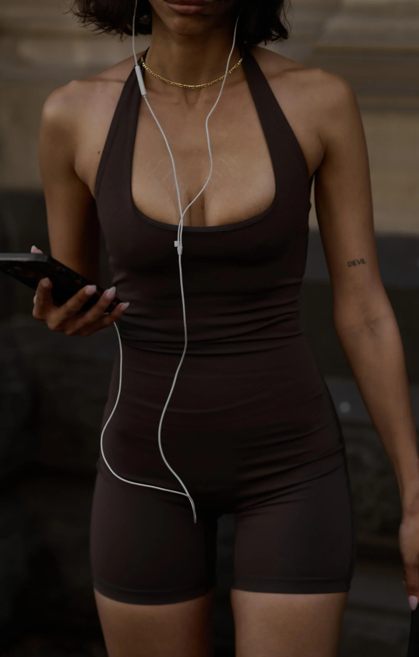 THE SCULPT™ HALTER ONESIE - ESPRESSO - Image 7