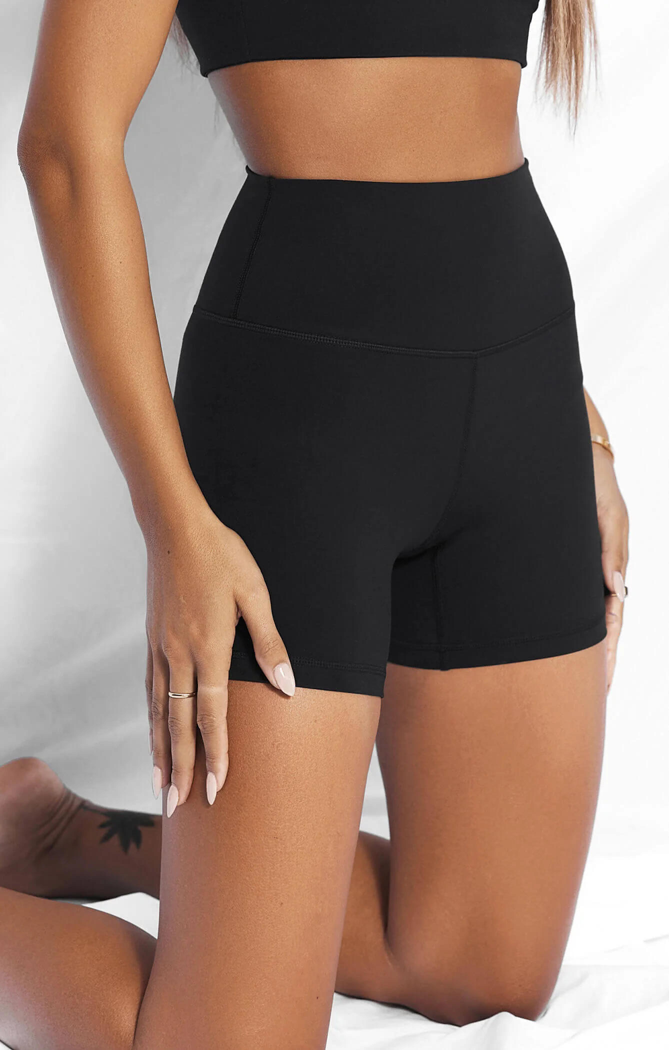 THE SCULPT™ MINI BIKE SHORT - BUTTER BLACK - Image 4