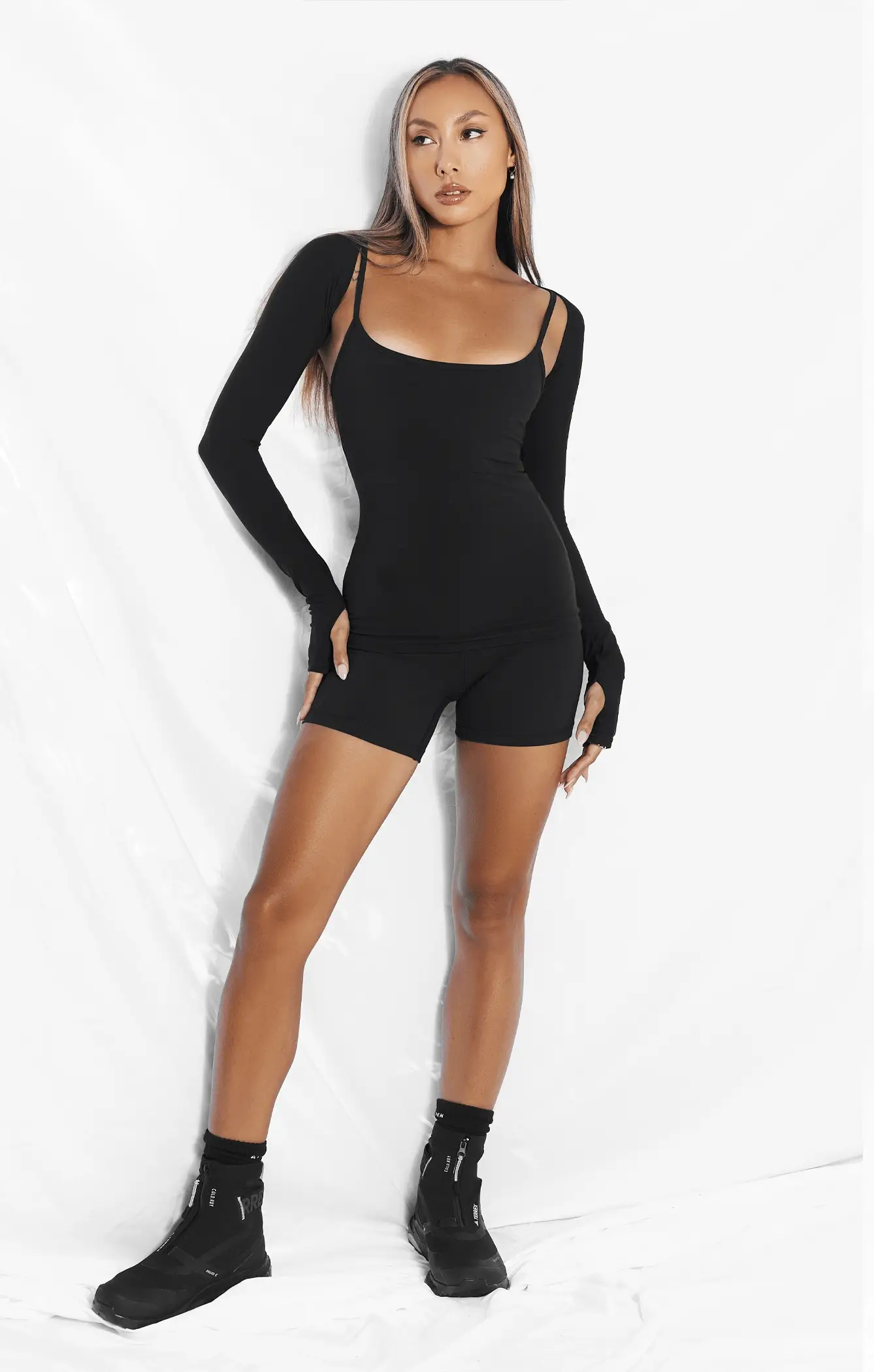 THE SCULPT™ MINI BIKE SHORT - BUTTER BLACK - Image 7