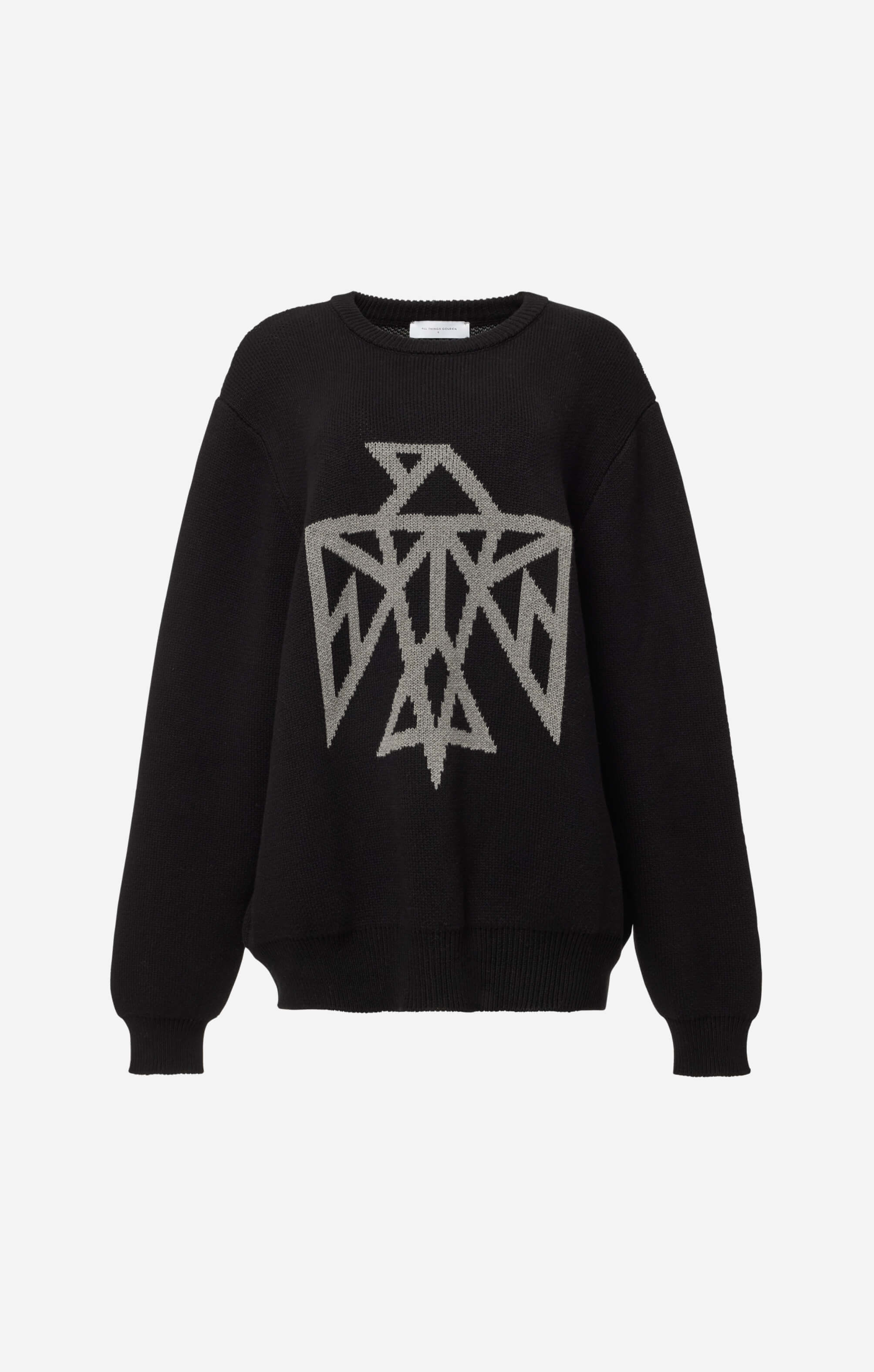 THE SIGNATURE JACQUARD KNIT - BLACK - Image 7
