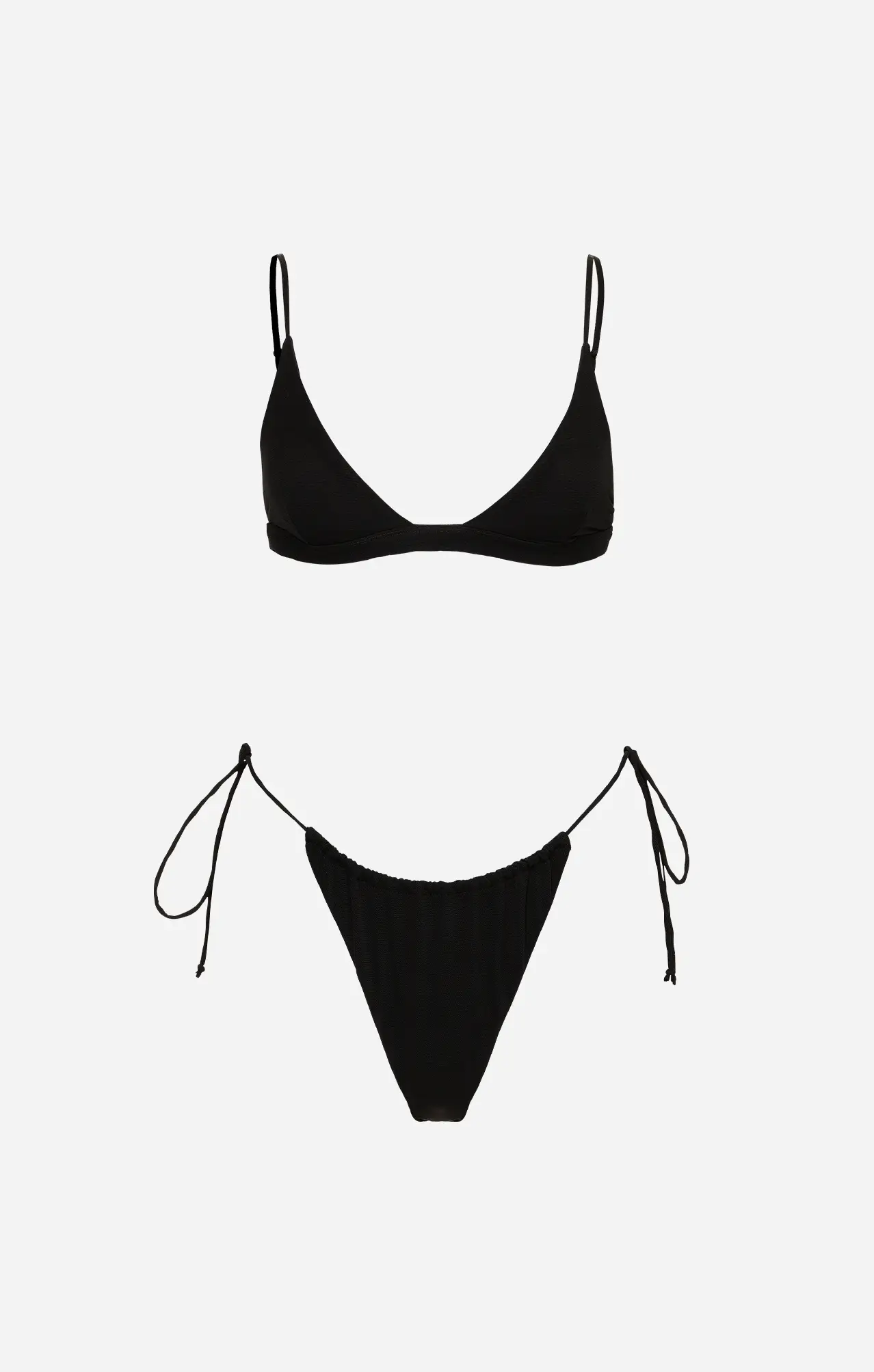 THE STRING TIE BIKINI BOTTOM - BLACK MESH - Image 5