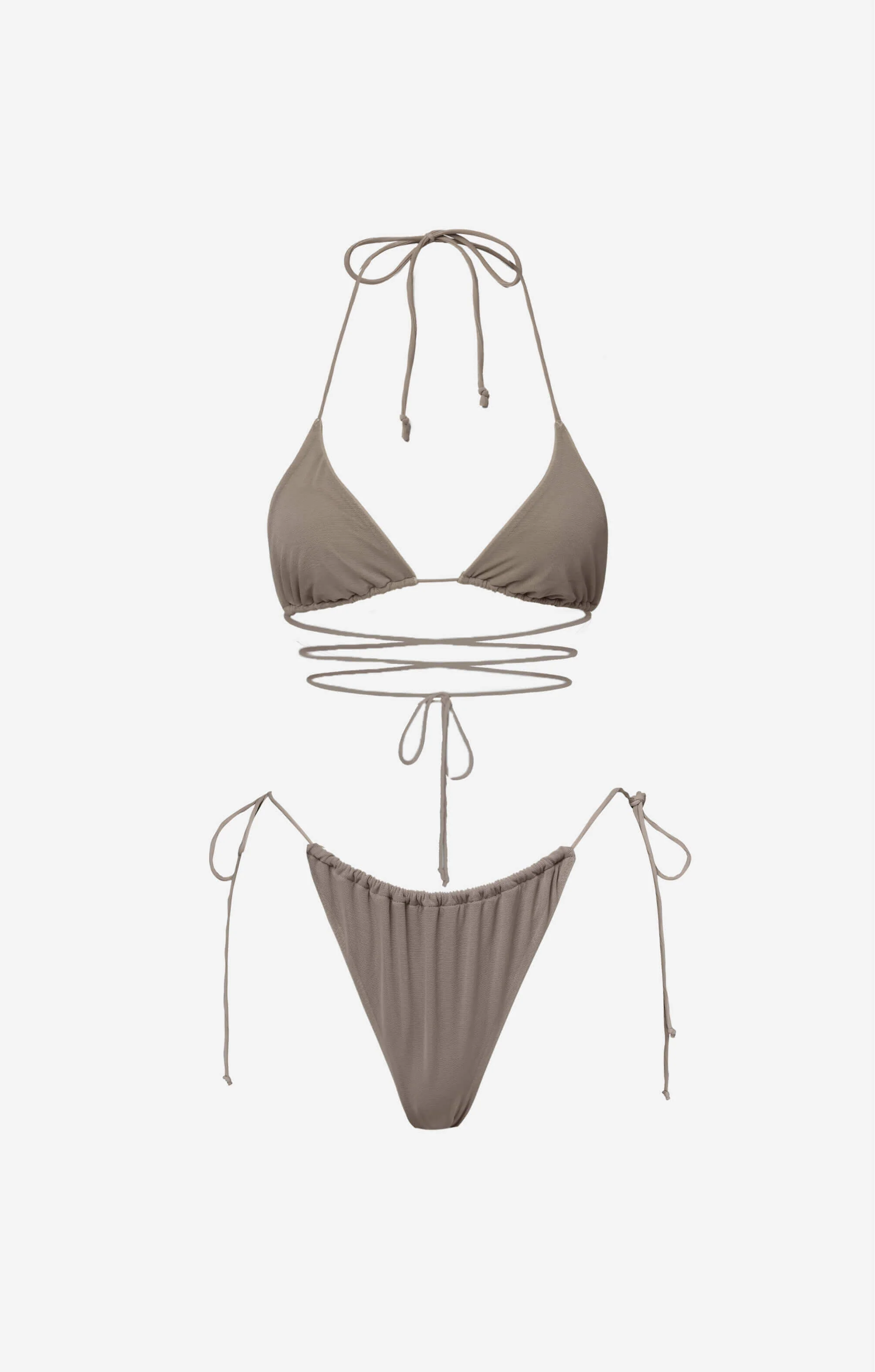 THE STRING TIE BIKINI BOTTOM - SLATE - Image 7