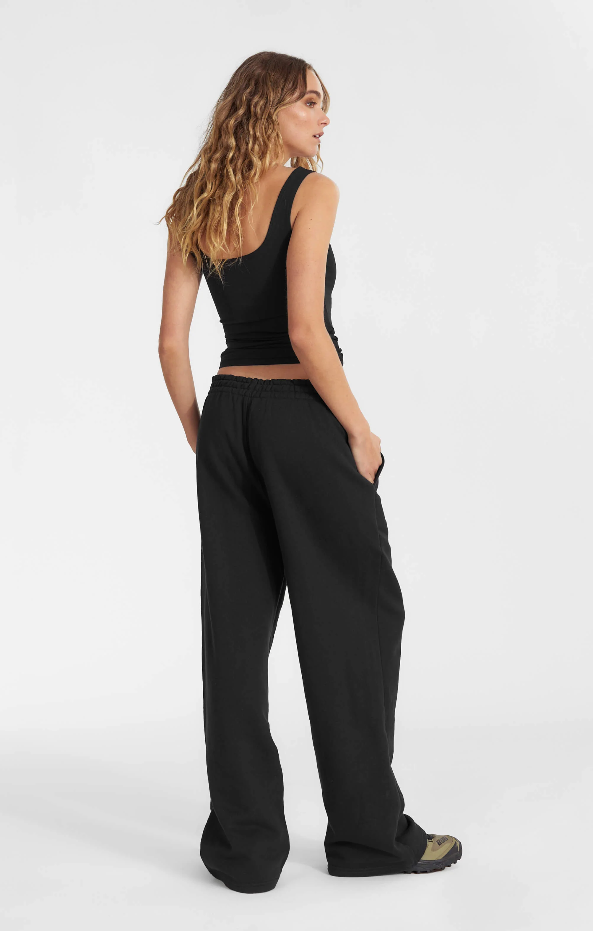 THE SWEAT™ WIDE LEG TRACK PANT - BLACK - Image 3