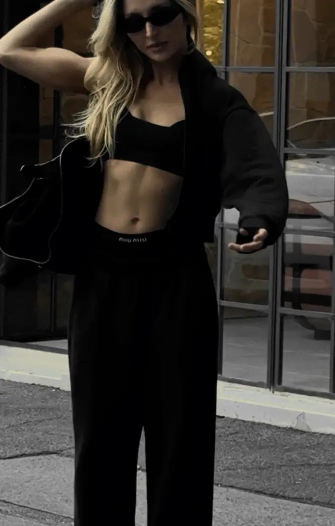 THE SWEAT™ WIDE LEG TRACK PANT - BLACK - Image 7