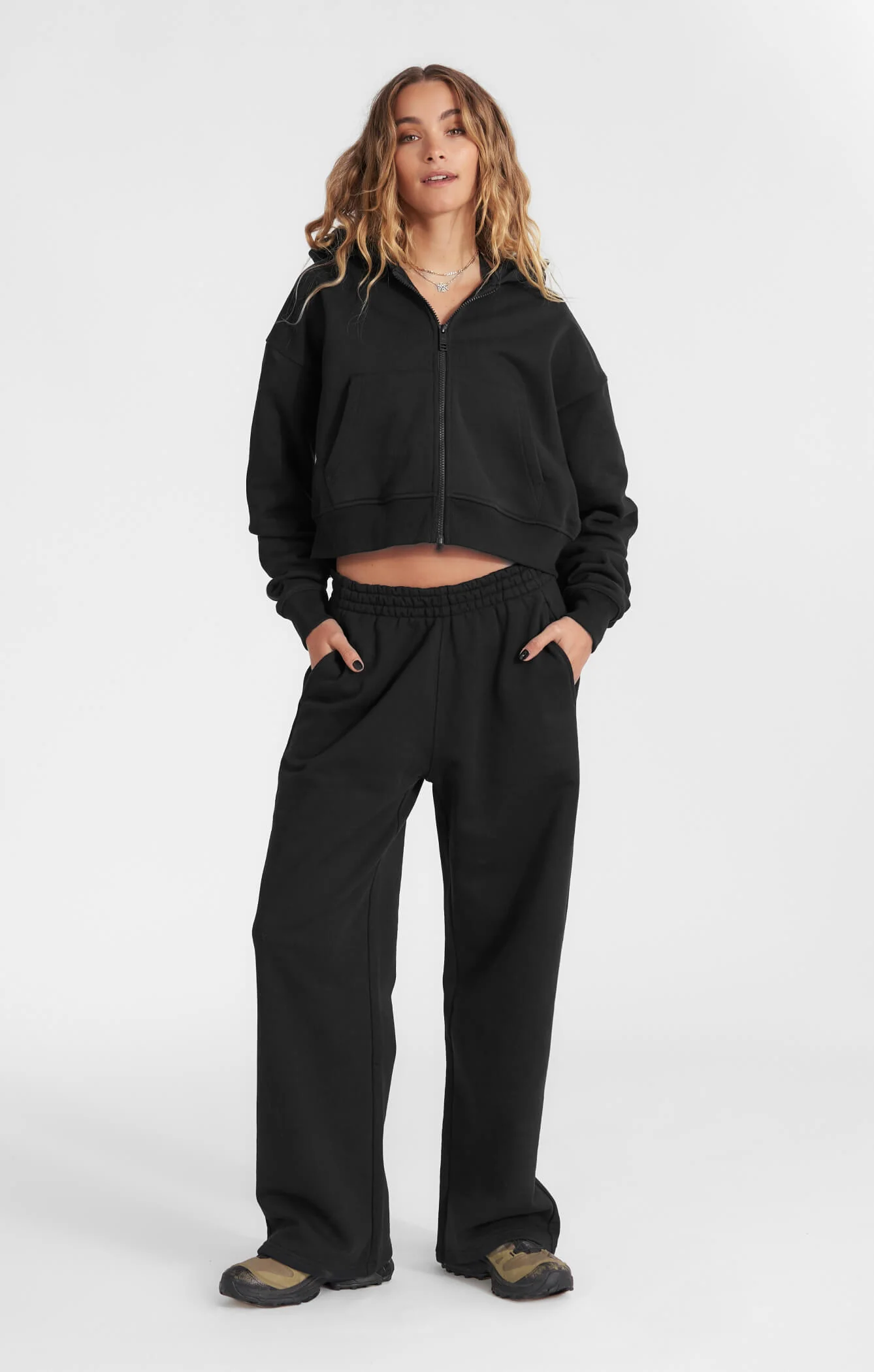 THE SWEAT™ ZIP UP HOODIE - BLACK - Image 6