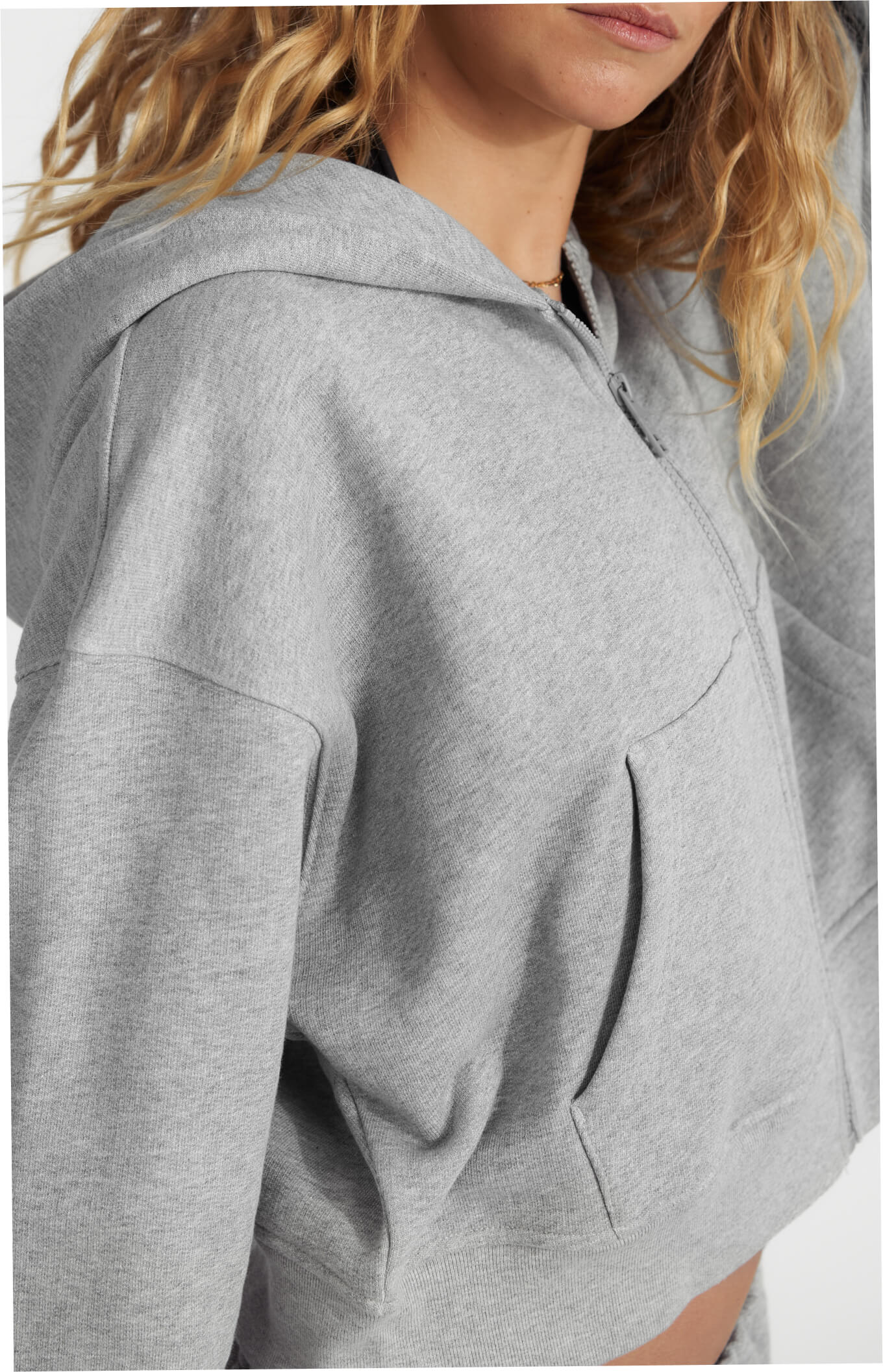 THE SWEAT™ ZIP UP HOODIE - HEATHER GREY - Image 4