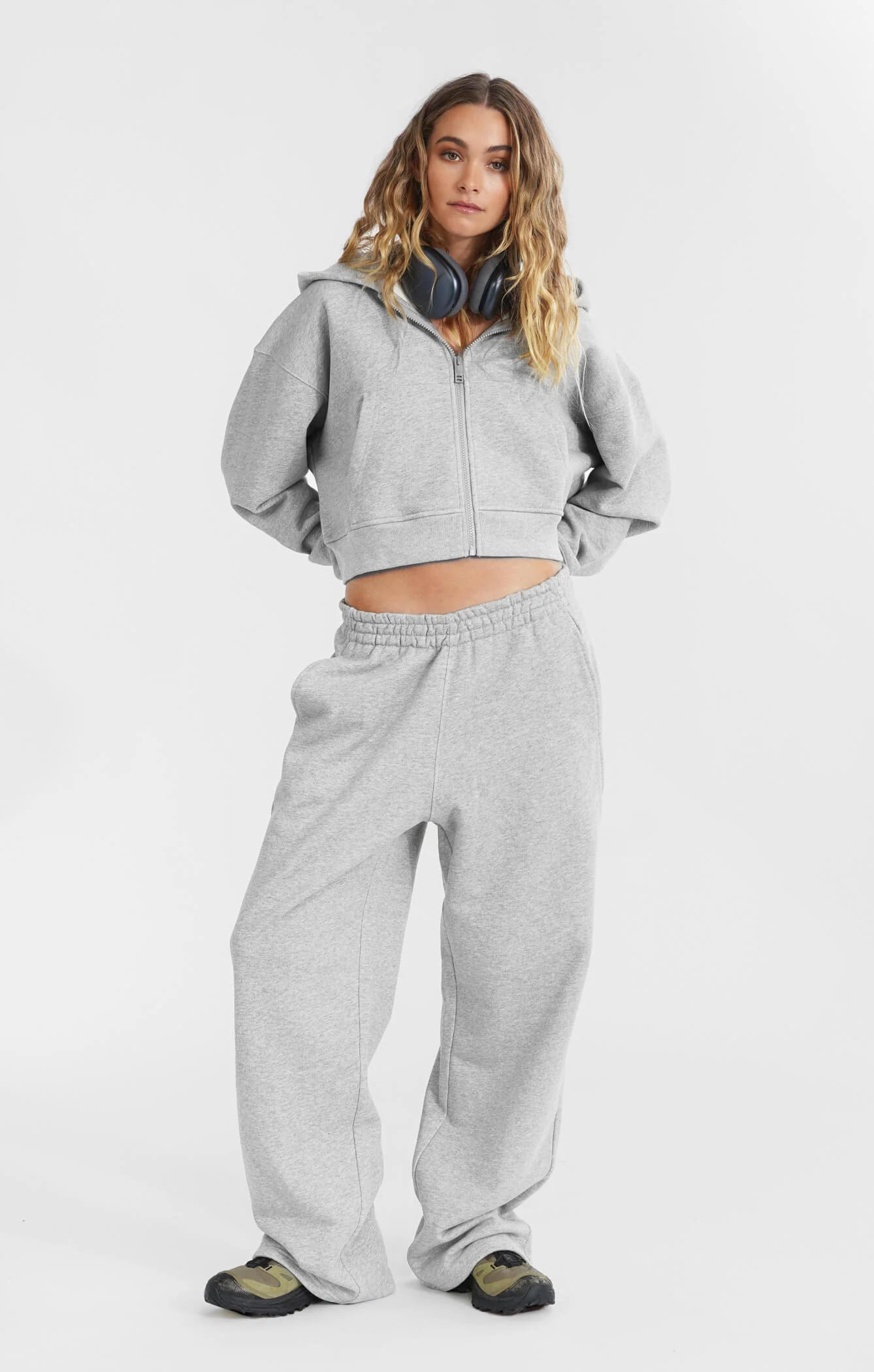 THE SWEAT™ ZIP UP HOODIE - HEATHER GREY - Image 6