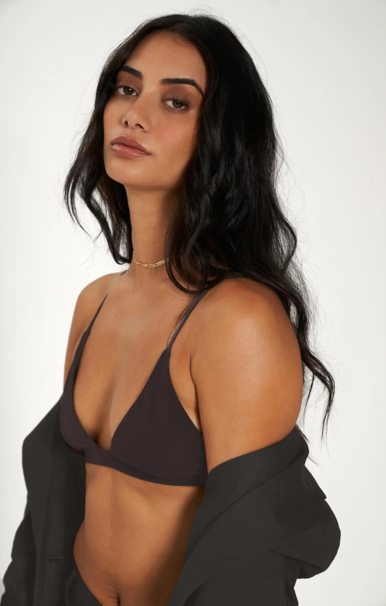 THE TRIANGLE BIKINI TOP - ESPRESSO MESH - Image 6