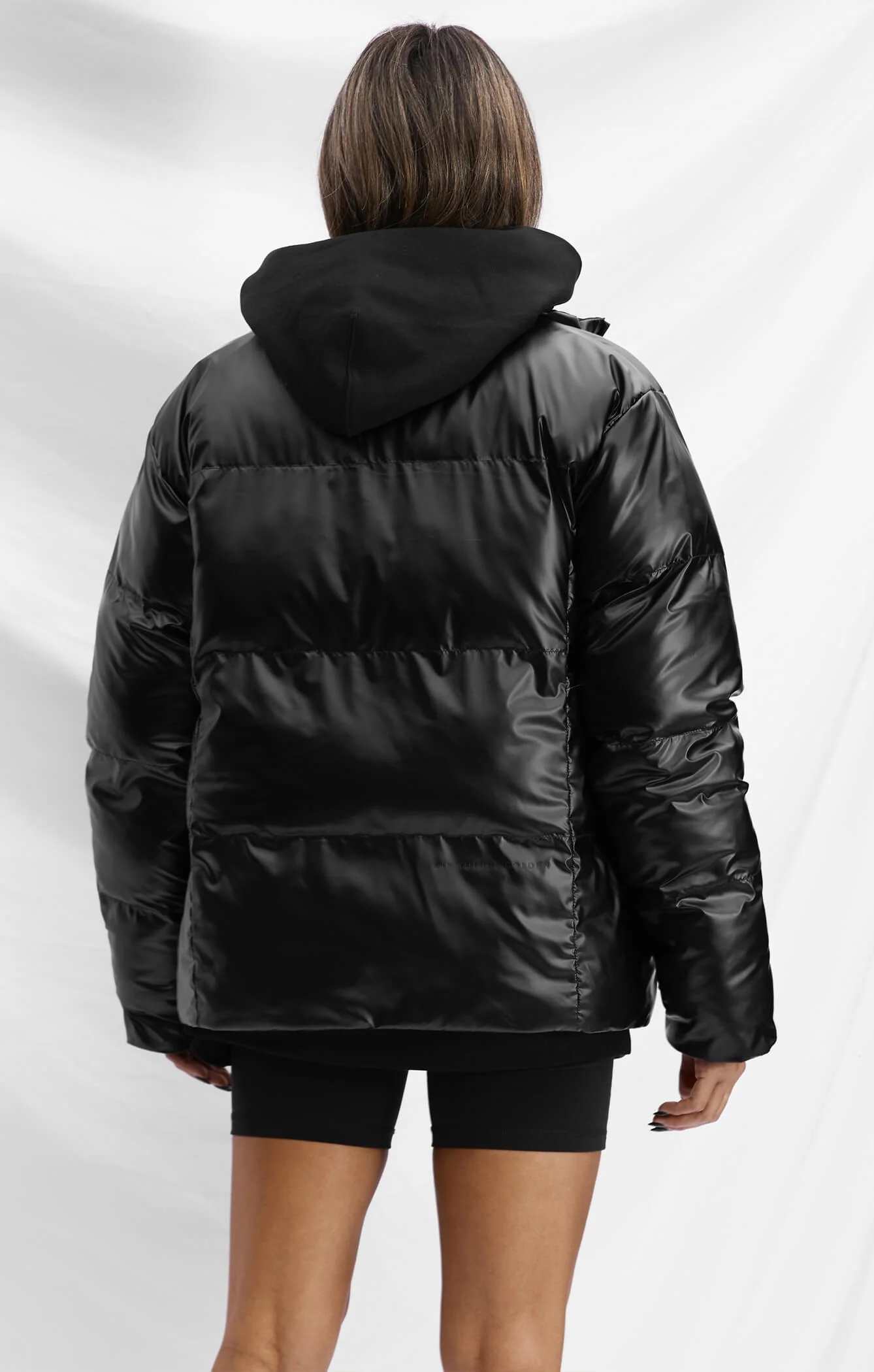 THE VEGAN PUFF™ REVERSIBLE JACKET - PATENT/BLACK - Image 3