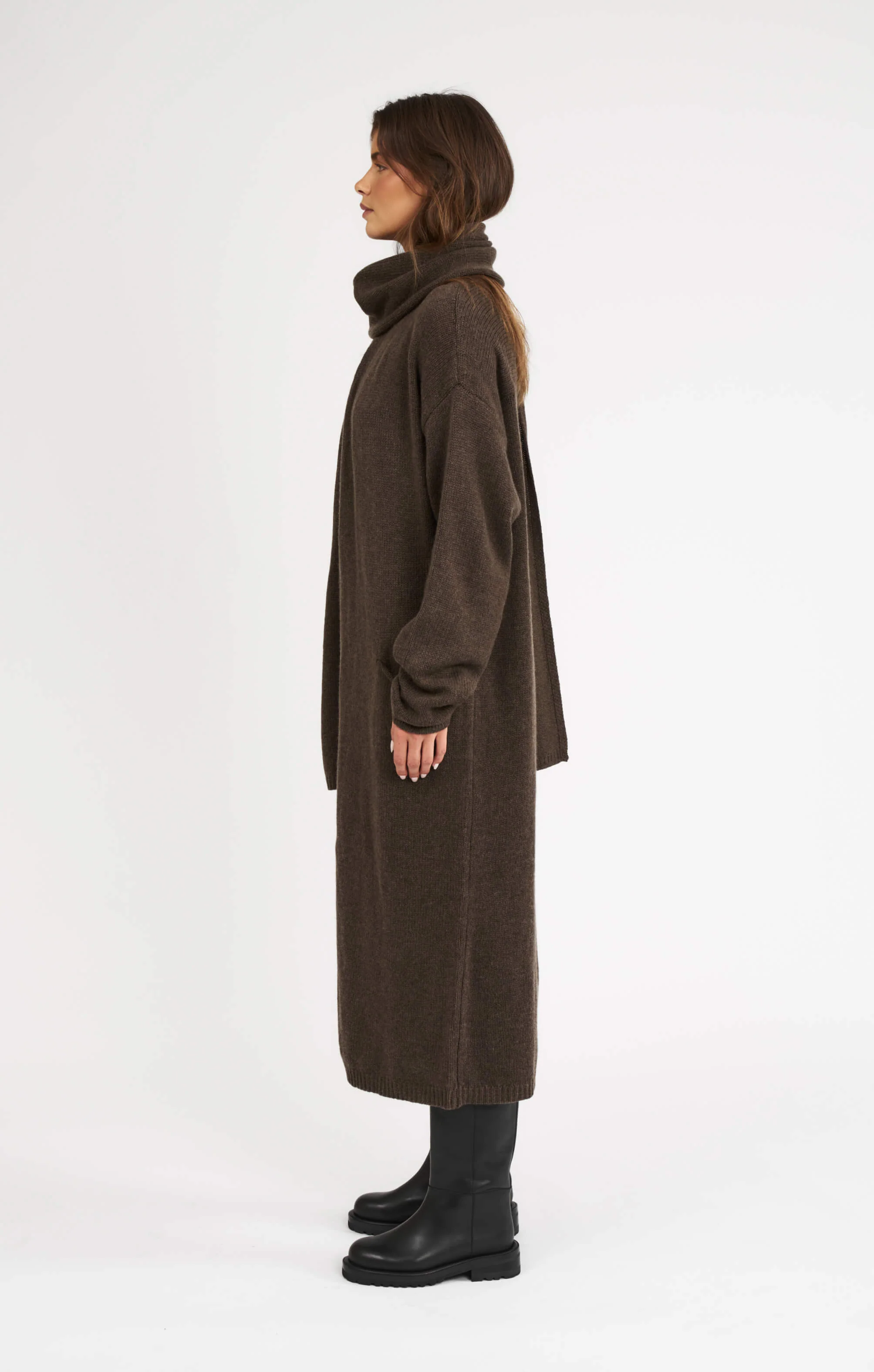 THE WRAP AROUND SCARF - ESPRESSO MARLE - Image 5